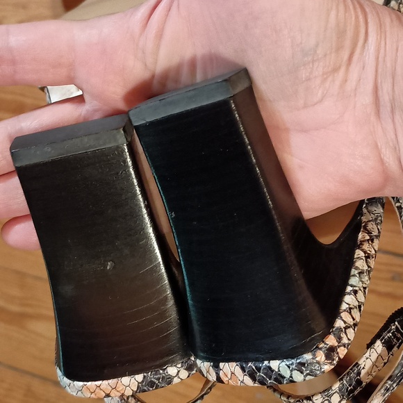 Halston Snakeskin Sandals - Picture 8 of 8